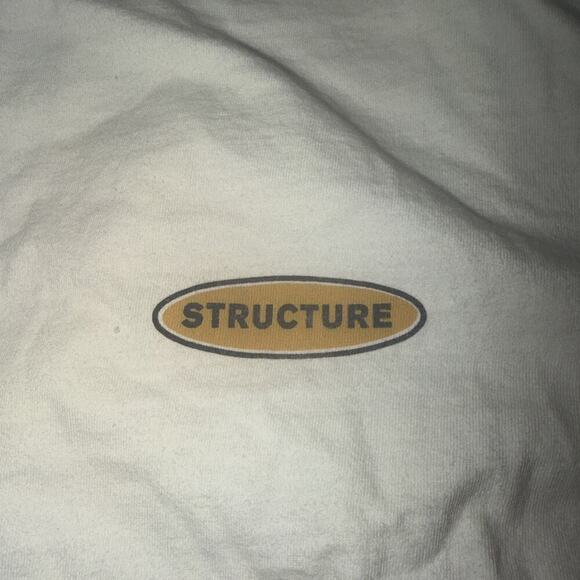 Vintage 90s Structure Y2K Millenium Logo T-Shirt Logo L/S Large - Picture 2 of 7